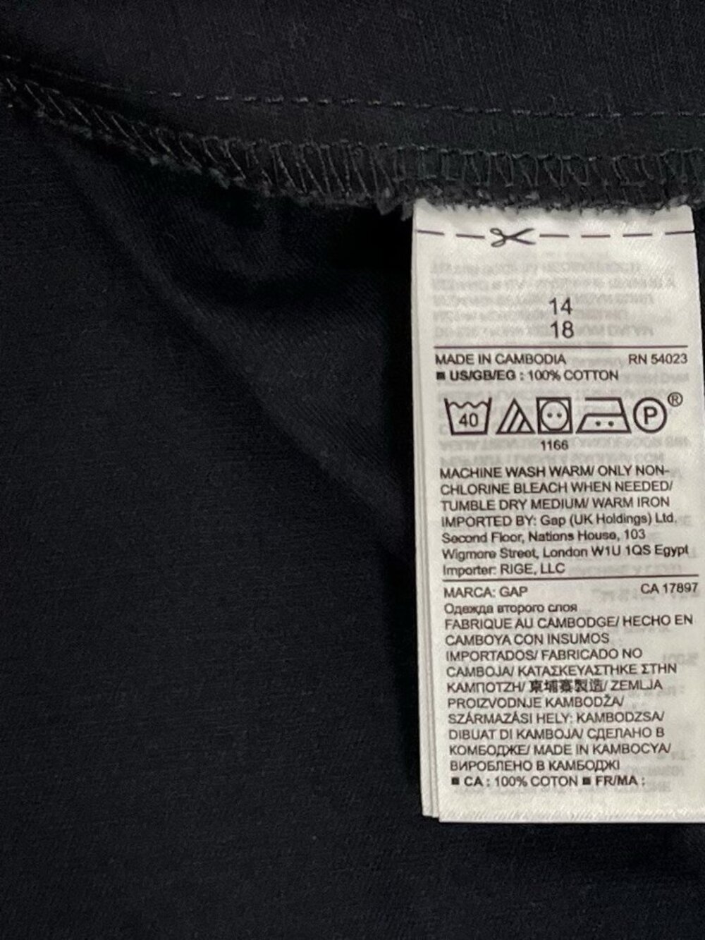 Gap Skirt Pleated A-Line Black Cotton Midi Academia Pockets Belt Loops Size 14 - Picture 7 of 8